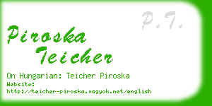 piroska teicher business card